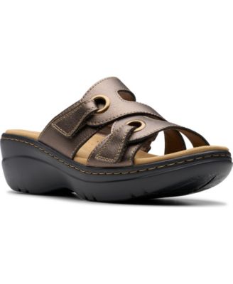 Clarks Merliah2 Cove Casual Leather Wedge Sandals