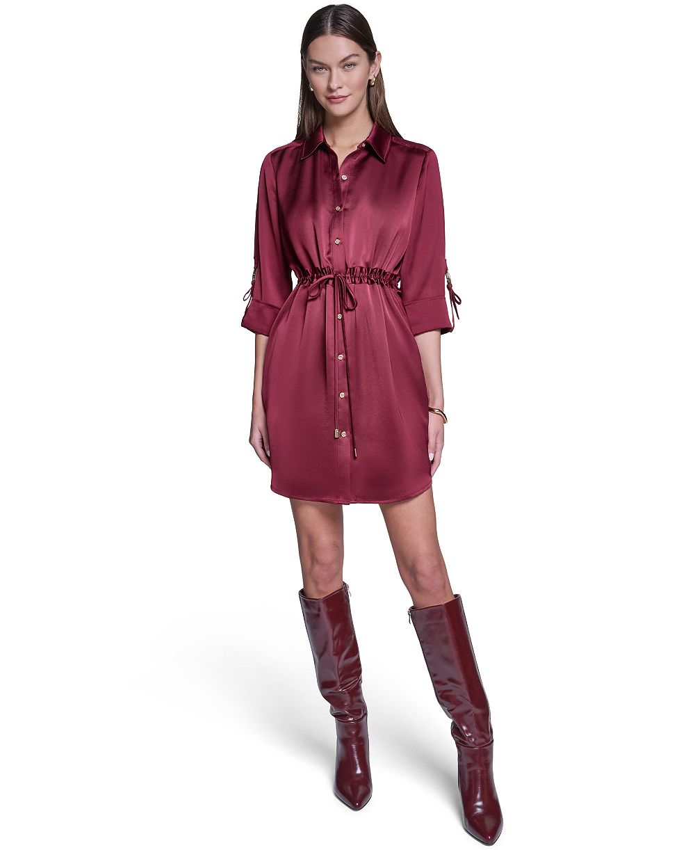 Женское платье-рубашка Halston Satin