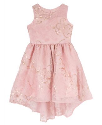 Rare Editions Girls' 7-16 Round Neck Sleeveless Dress
