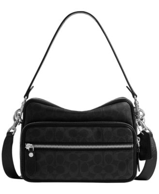 COACH Men's Dakota Signature Upcrafted Leather Detachable Strap Crossbody Bag