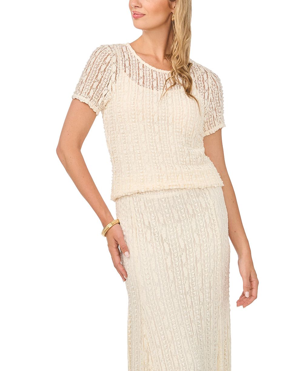 Женский топ Vince Camuto Crochet Sheer Cami-Lined