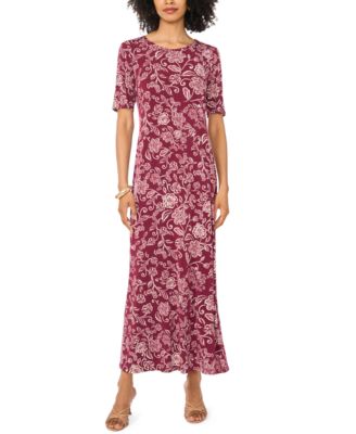 Женское платье Vince Camuto Women's Floral 3/4-Sleeve Maxi Dress