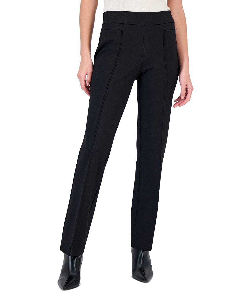 Kasper Petite Bootcut Zip-Pocket Pull-On Pants