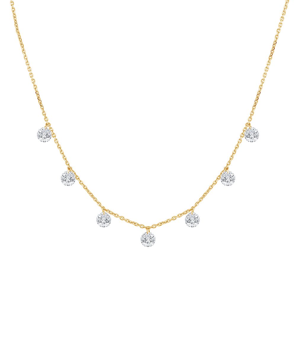 Ожерелье Macy's с выращенными бриллиантами (1-1/2 ct. t.w.) в желтом золоте 14k