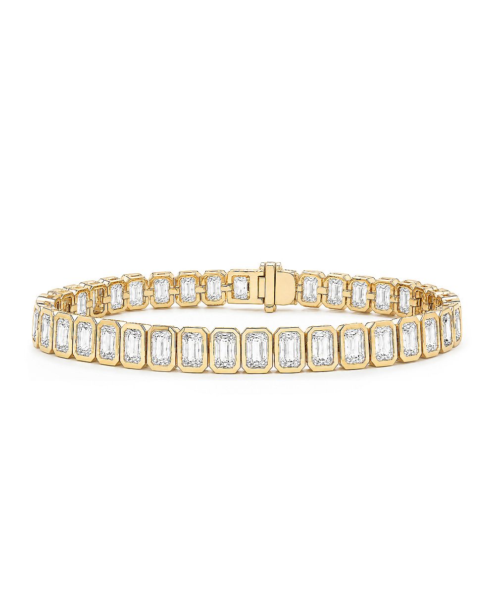 Macy's 18k Gold-Plated Baguette Tennis Bracelet