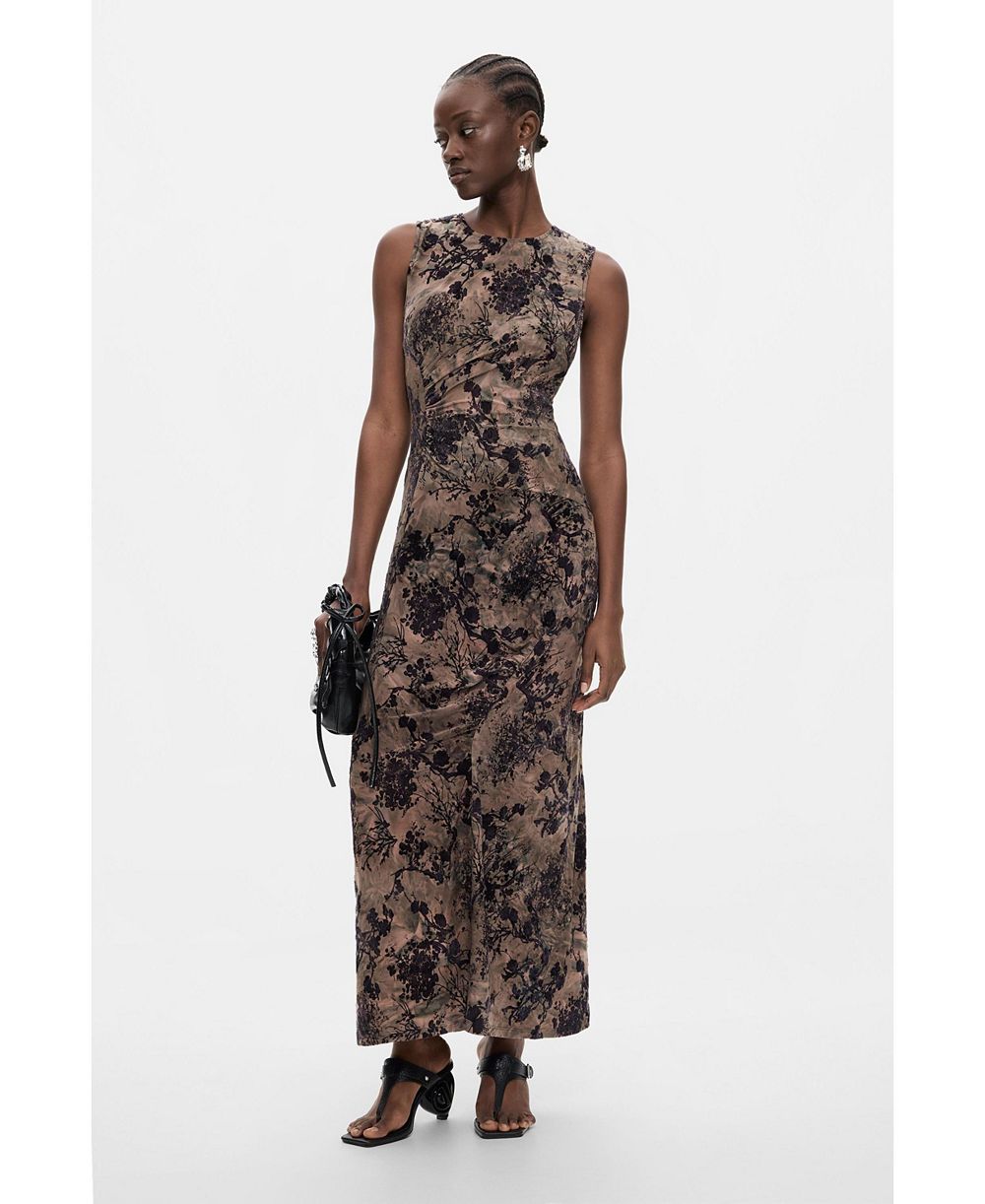 Женское длинное платье Desigual Flocked