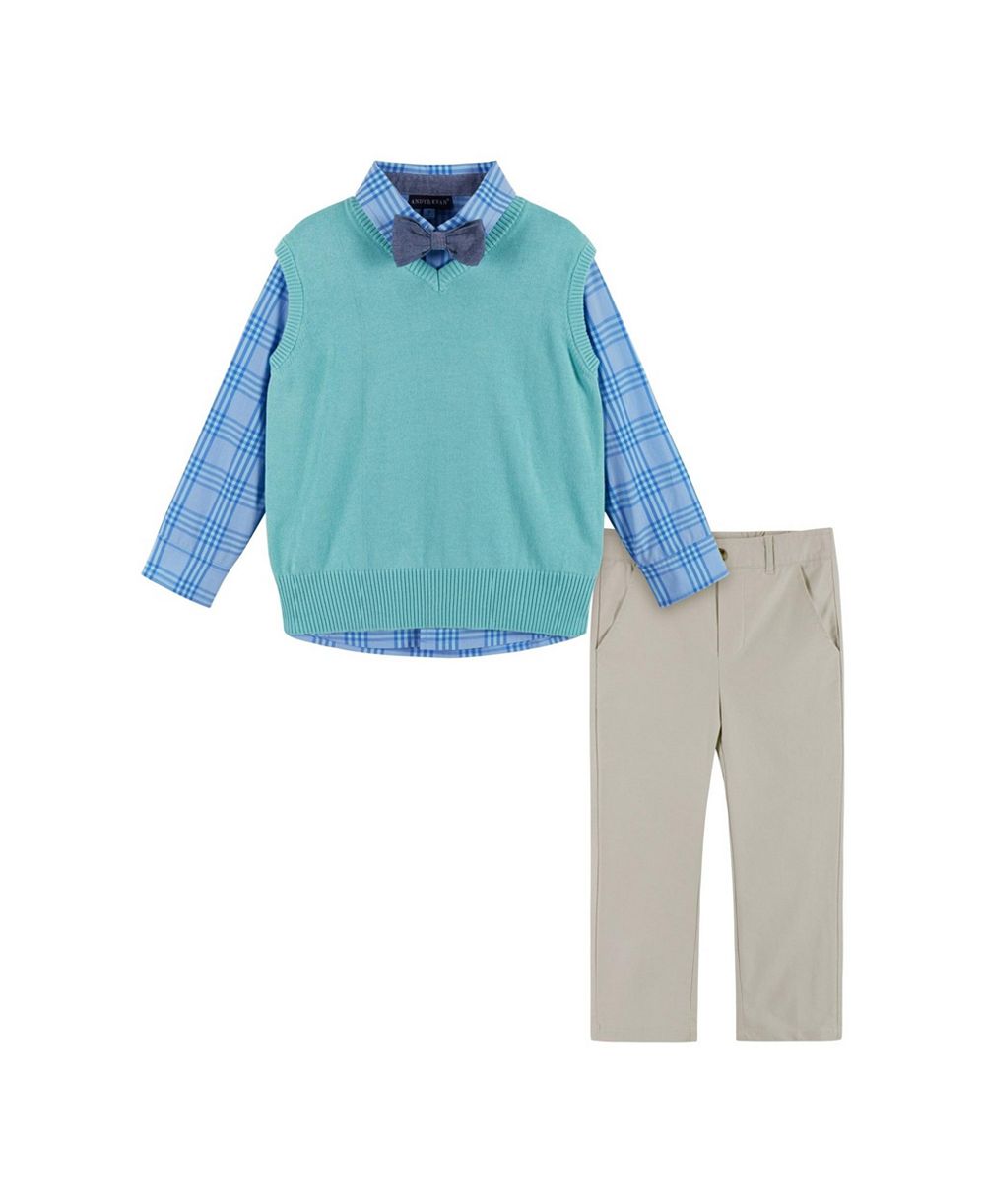 Andy & Evan Toddler/Child Boys ( size 2T to 6 )Plaid Vest Set