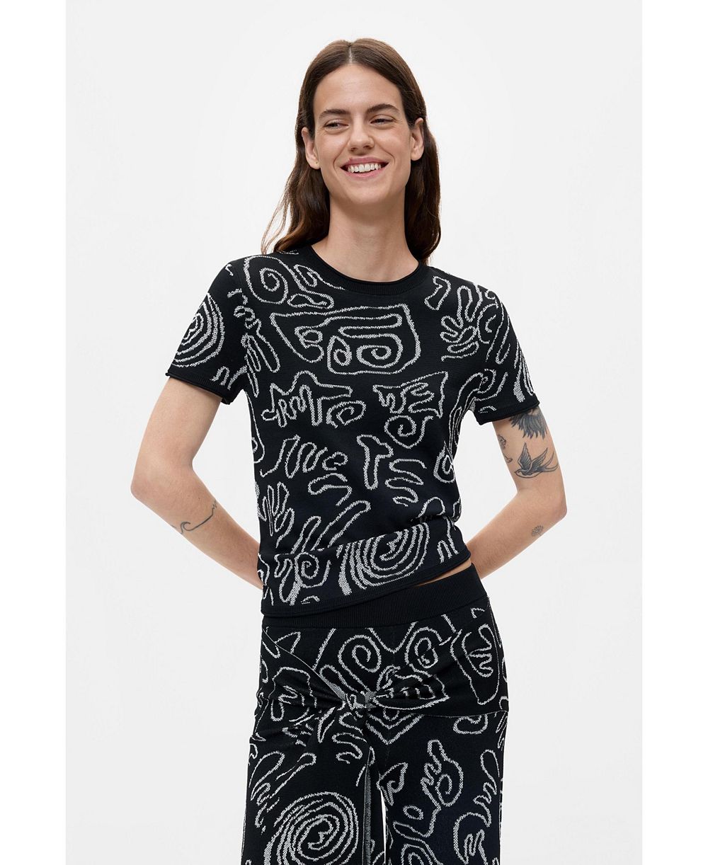 Женская трикотажная футболка Desigual Jacquard