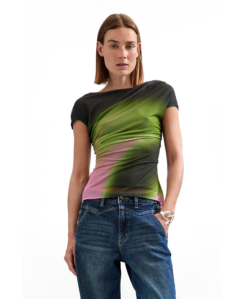 Трикотажная футболка Desigual Women's Short sleeve knit t-shirt