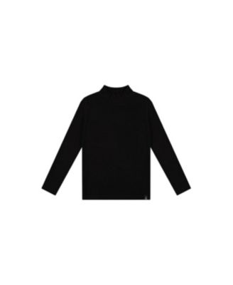 Deux par Deux Big Girls 6-14 Brushed Rib Mock Neck Top