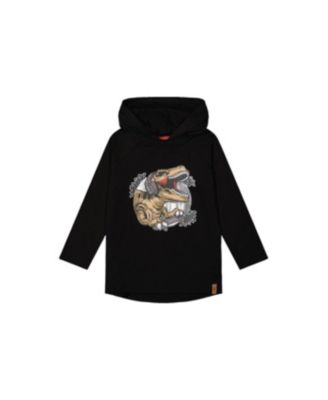 Deux par Deux Little and Big Boy 6-12 Raglan Hooded T-Shirt