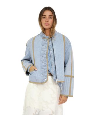 Belle & Bloom Women's Free And Forward Quilted Denim Jacket