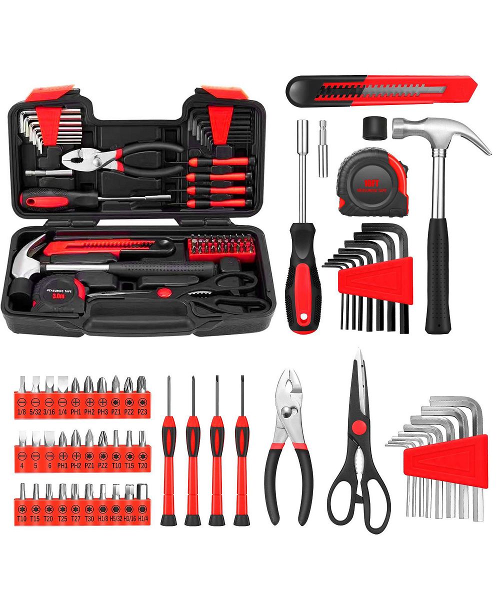 XDOVET Home Tool Set Household Hand Kit Toolbox All Purpose Women Ladies