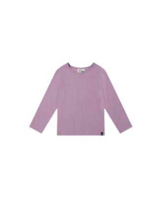 Deux par Deux Little and Big Girl 6-14 Brushed Rib Crew Neck Top