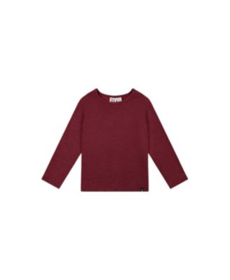 Deux par Deux Toddler Girls 2T- 5T Brushed Rib Crew Neck Top