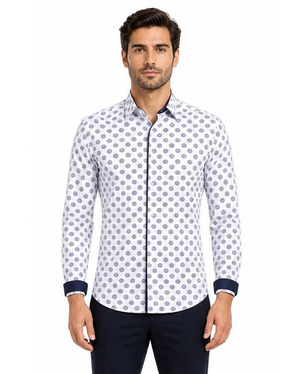 Elie Balleh Men's Slim Fit Stylish Button-Down Shirt