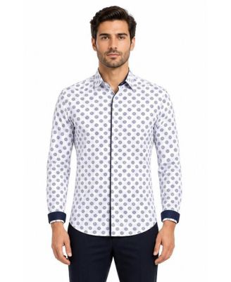 Elie Balleh Men's Slim Fit Stylish Button-Down Shirt