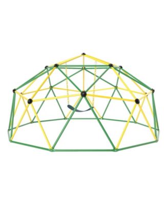 GOUUN 10 Foot Geometric Dome Climber with EVA Swing, 800 Lb Load Capacity, Ages 5-12