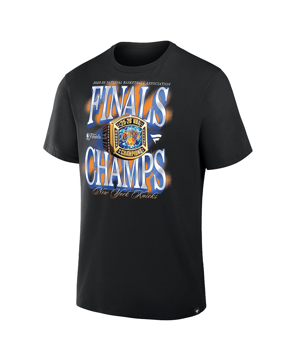 Мужская футболка Fanatics Black New York Knicks 2026 NBA Finals Champions Ring