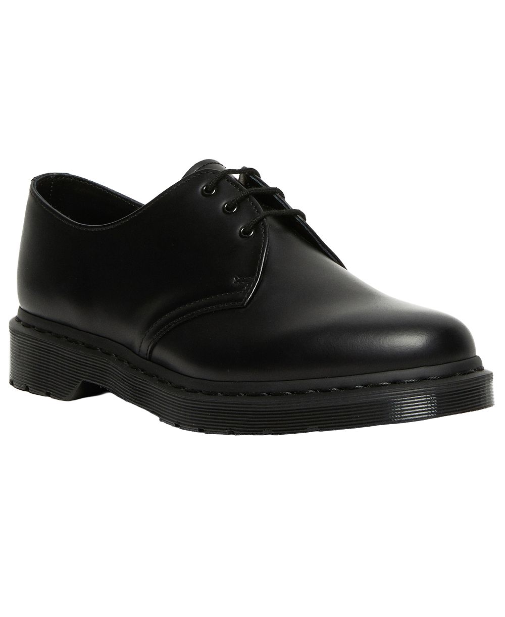 Мужские кожаные туи Dr. Martens 1461 Mono на 3 шнуровки