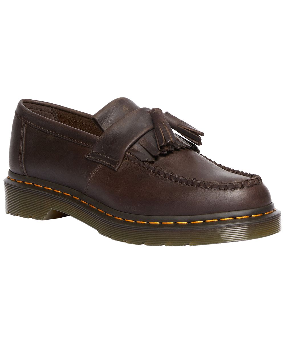 Dr. Martens мужские лоферы Adrian с желтой строчкой и кисточками