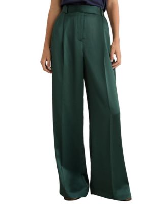 REISS Women's Zadie Wide Leg Satin Pants