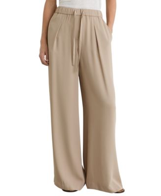 REISS Women's Aimee Pull On Wide Leg Pants