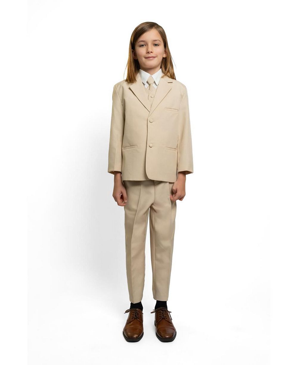 Peanut Butter Collection Big Boys Joey 5-Piece Shirt, Tie, Jacket, Vest and Pants Suit Set