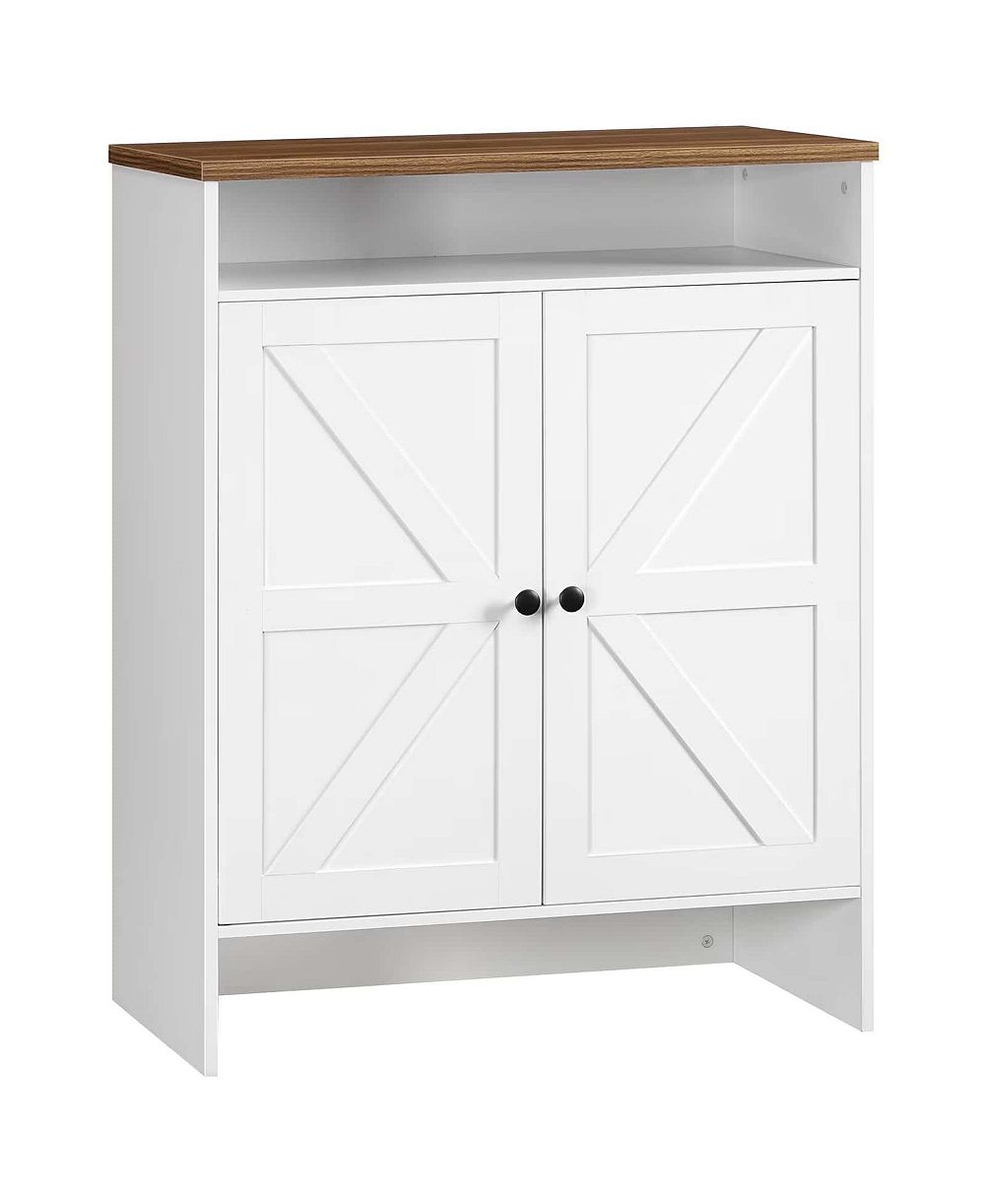 Slickblue Shoe Storage Cabinet Farmhouse Style with Adjustable Shelf