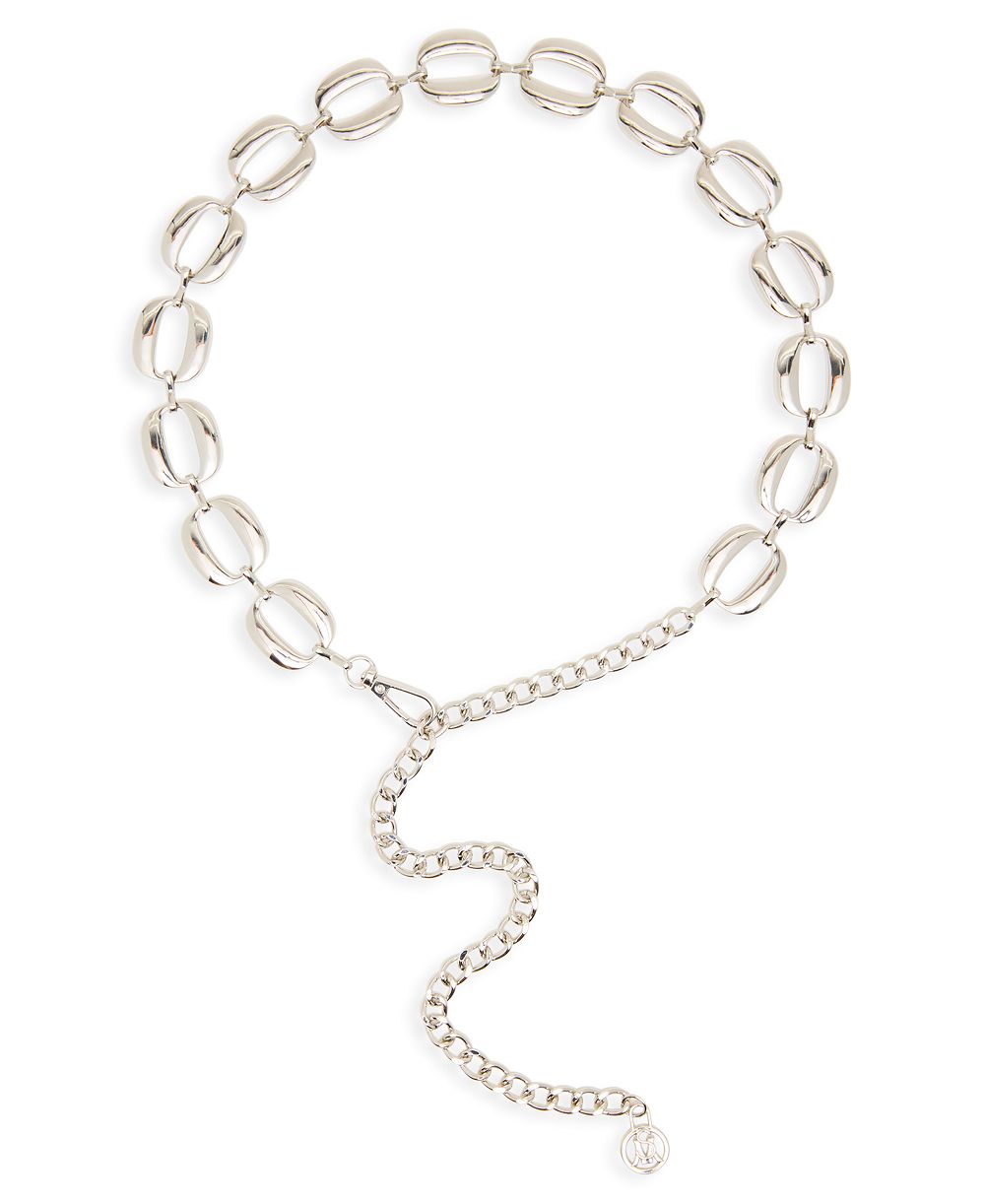 Steve Madden Puffed Oval Chain Belt