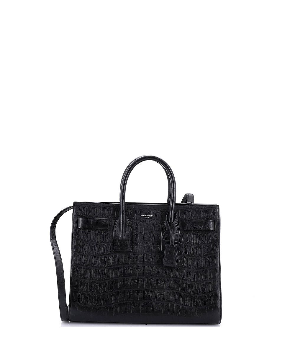 Pre-Owned Saint Laurent Small Sac de Jour NM Bag Embossed Leather
