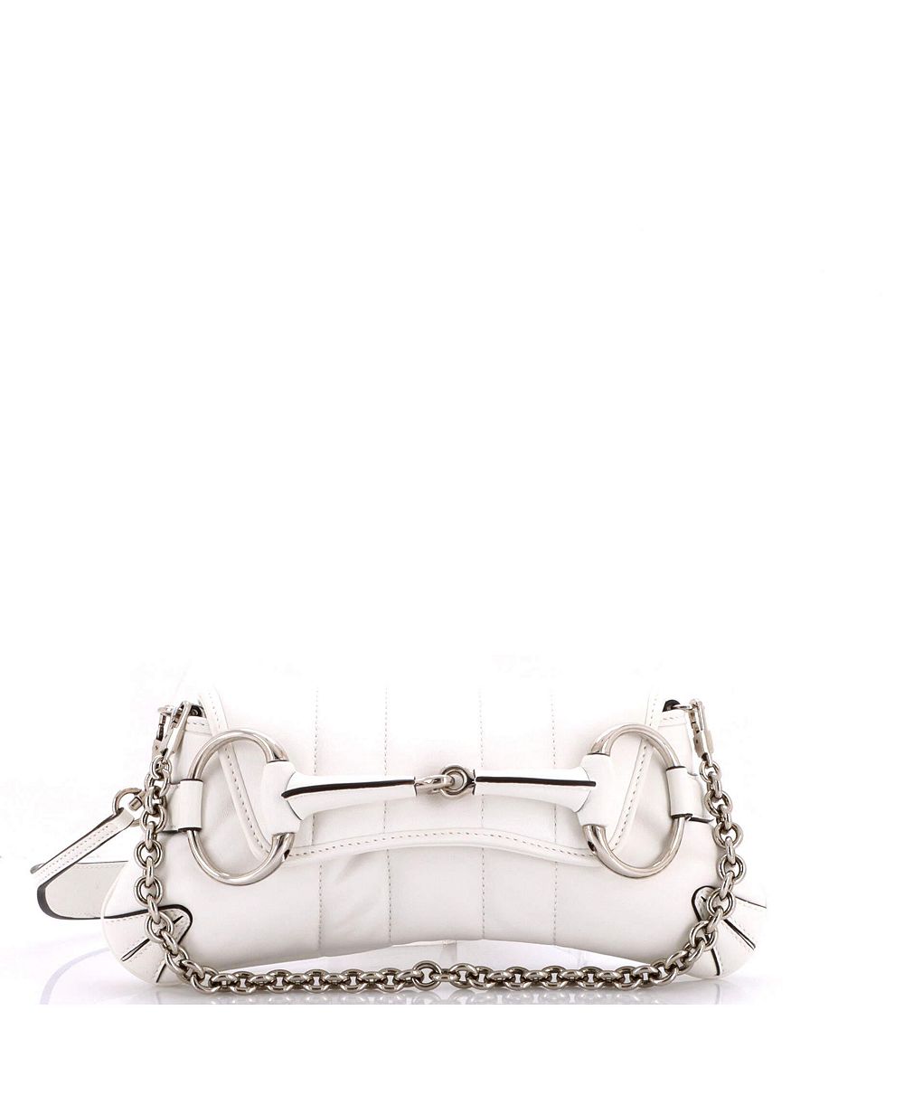 Pre-Owned Gucci Small Horsebit Chain Shoulder Bag Vertical Quilted Leather