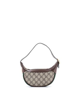 Сумка Pre-Owned Gucci Mini Ophidia Half Moon GG Coated Canvas