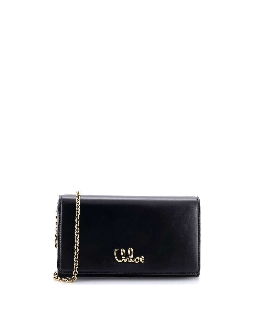 Кожаный кошелек на цепочке Pre-Owned Chloe Iconic Flap