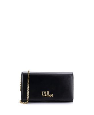 Pre-Owned Chloe Iconic Flap Wallet on Chain Leather