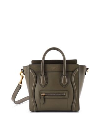 Pre-Owned Celine Nano Luggage Leather Crossbody Bag