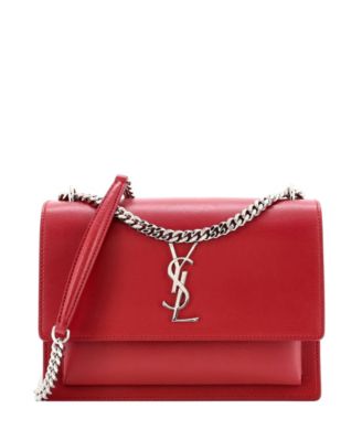 Брендовая сумка Saint Laurent Medium Sunset Crossbody из кожи (Pre-Owned)
