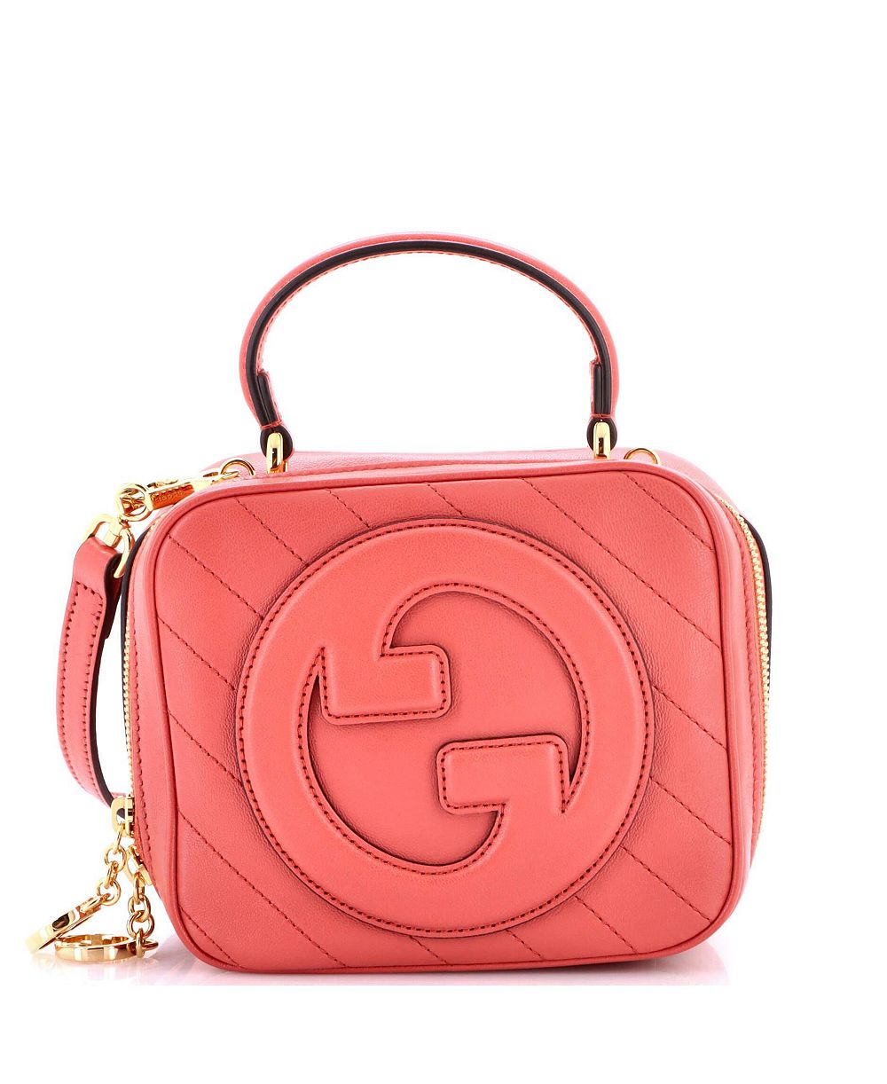 Pre-Owned Gucci Blondie NM Top Handle Shoulder Bag Diagonal Quilted Leather