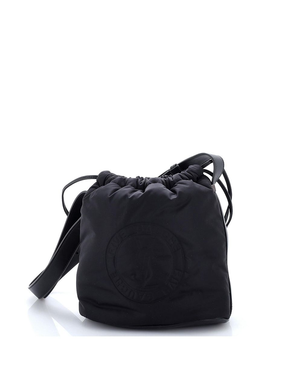 Pre-Owned Saint Laurent Rive Gauche Drawstring Bucket Bag Padded Nylon