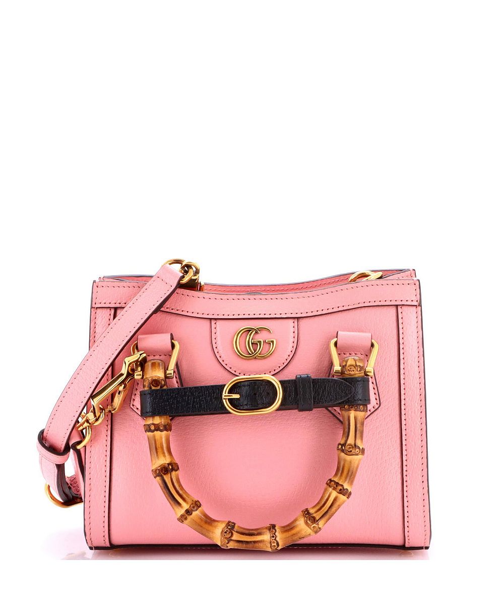 Pre-Owned Gucci Mini Diana NM Bamboo Handle Tote Leather