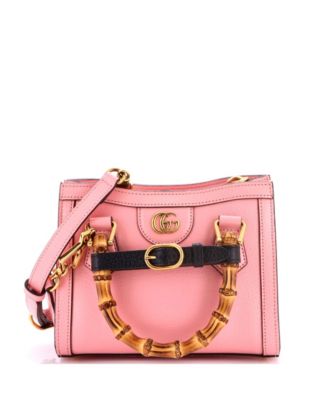 Pre-Owned Gucci Mini Diana NM Bamboo Handle Tote Leather