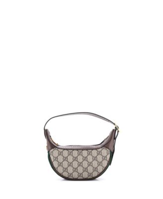 Pre-Owned Gucci Mini Ophidia Half Moon Bag GG Coated Canvas