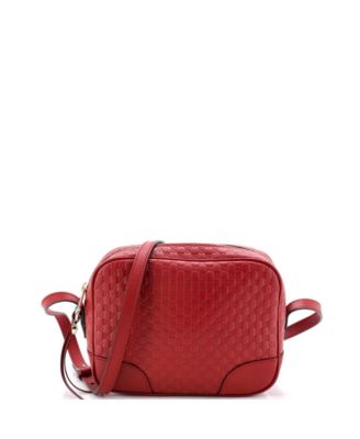 Подержанная сумка через плечо Pre-Owned Gucci Mini Bree Disco Crossbody из кожи Microguccissima