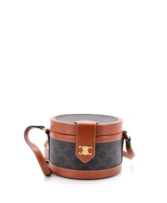 Сумка Celine Medium Tambour Bag Triomphe Coated Canvas