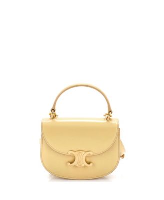 Кожаная сумка Celine Mini Triomphe Besace Clea Top Handle Flap (б/у)