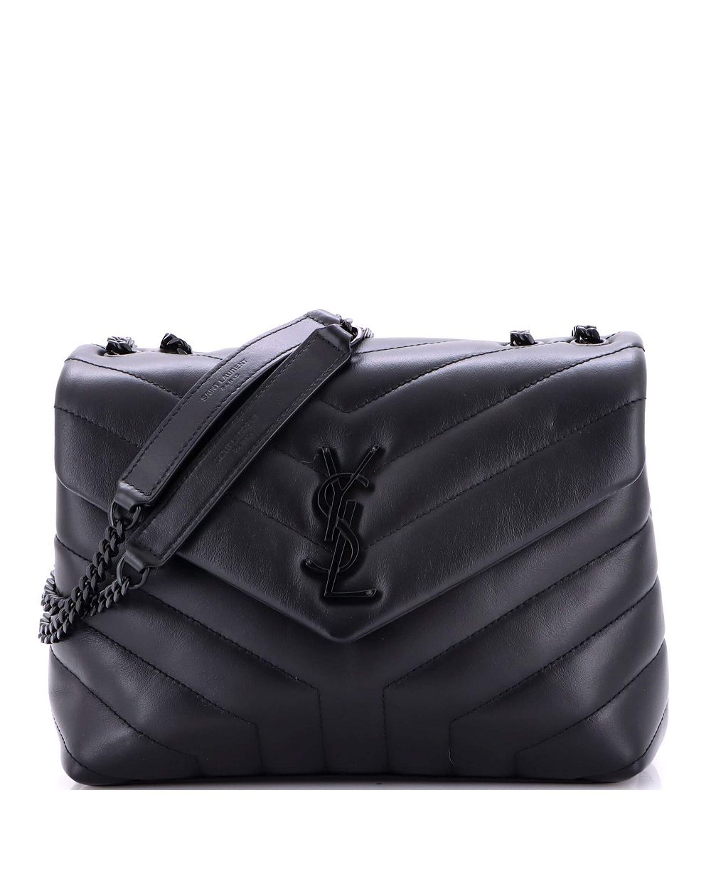 Pre-Owned Saint Laurent Small Loulou Shoulder Bag Matelasse Chevron Leather