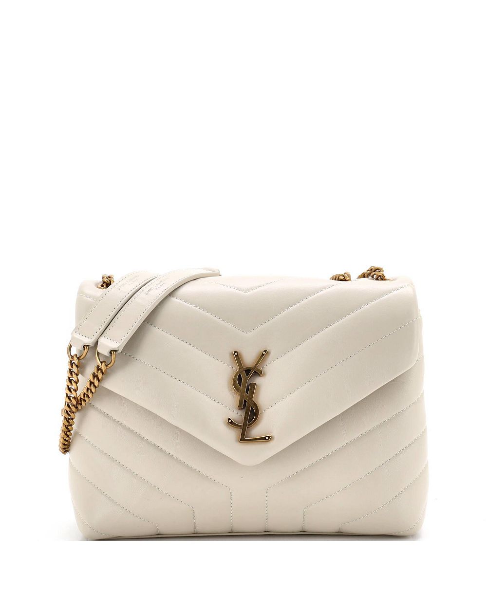 Pre-Owned Saint Laurent Small Loulou Shoulder Bag Matelasse Chevron Leather