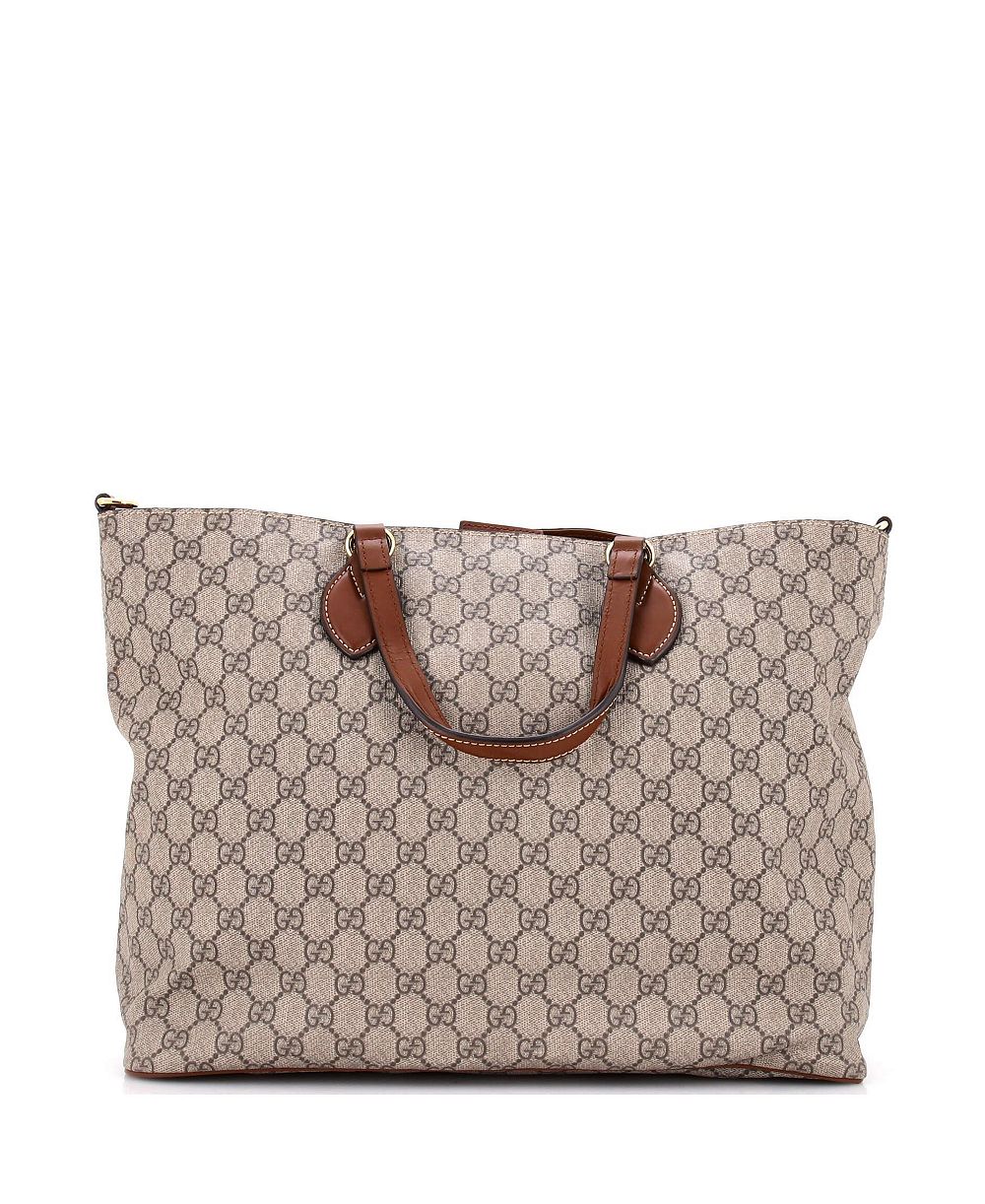 Б/у сумка-тоут Gucci Medium Convertible Soft GG Coated Canvas с кожаной отделкой