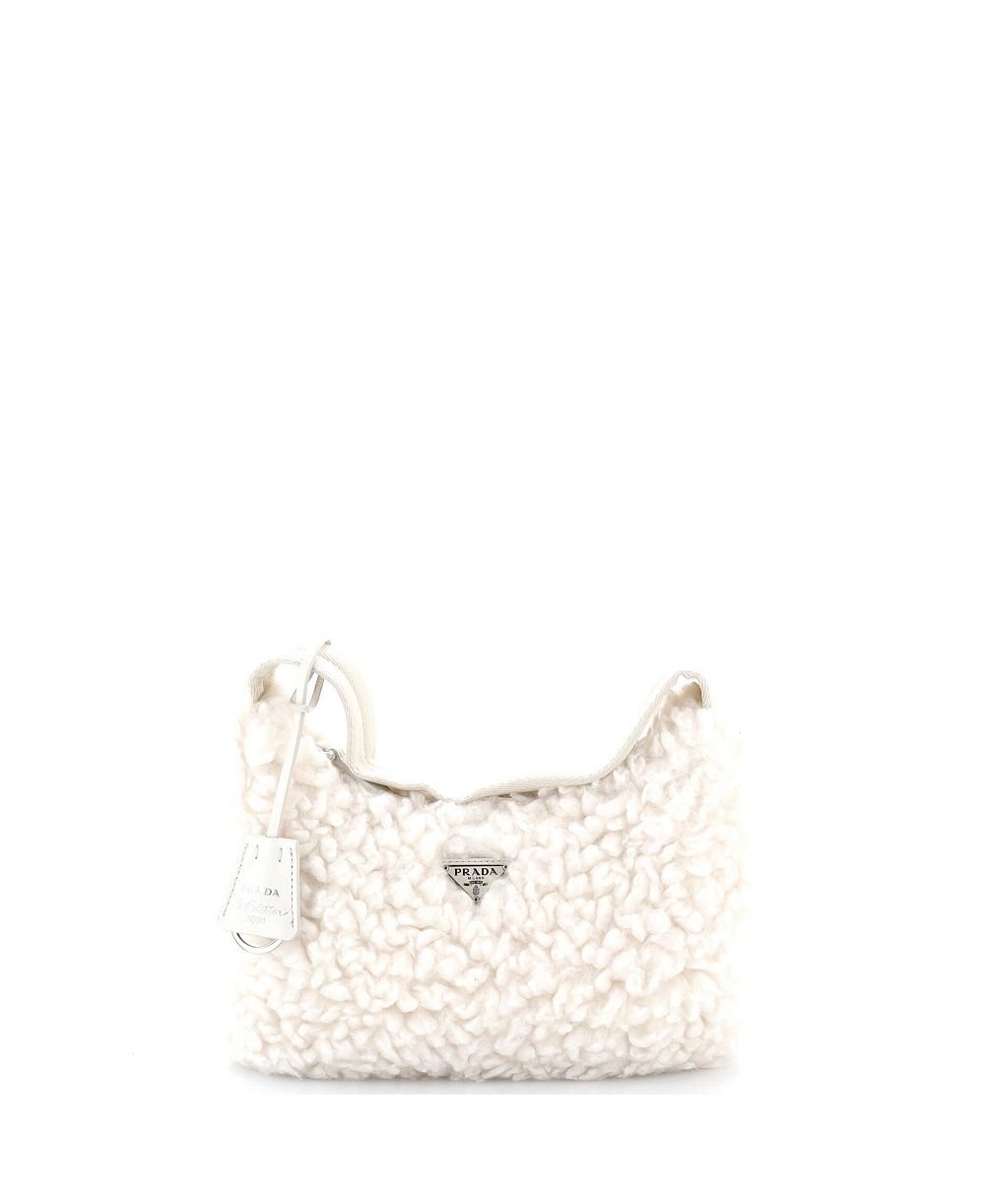 Pre-Owned Prada Mini Re-Edition 2000 Hobo Cashmere
