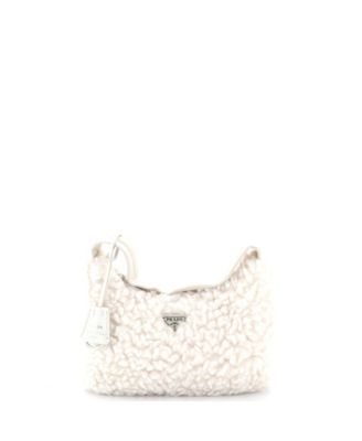Б/у мини-сумка Prada Mini Re-Edition 2000 Hobo из кашемира